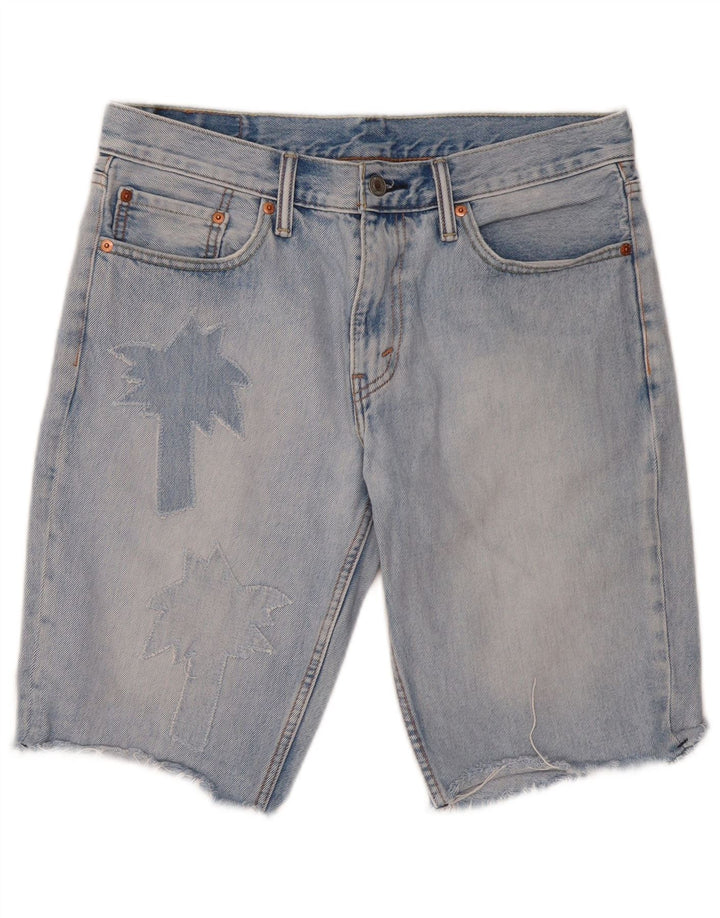 Ανδρικό γραφικό τζιν σορτς Levi's 511 W33 μεσαίο μπλε βαμβακερό