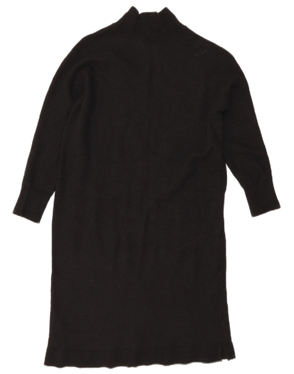 Massimo Dutti Γυναικείο φόρεμα 3/4 με μανίκια UK 10 Small Navy Blue Wool