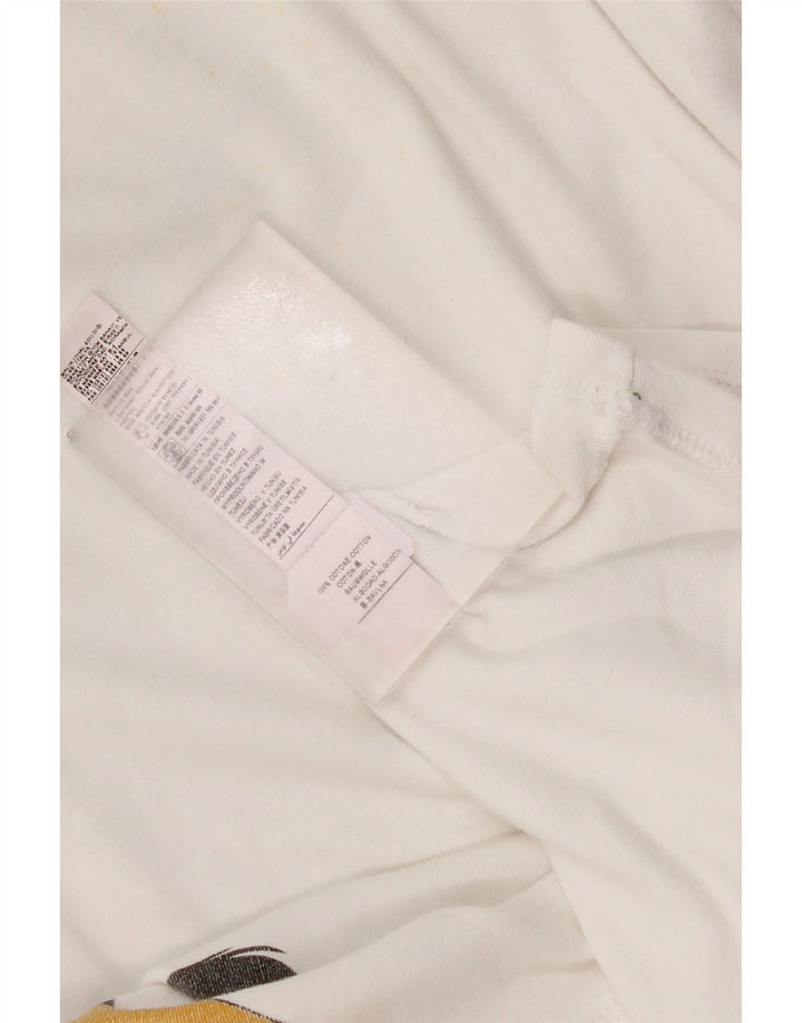 Γυναικεία Benetton Disney Oversized γραφικό μακρυμάνικο UK 12 Medium White