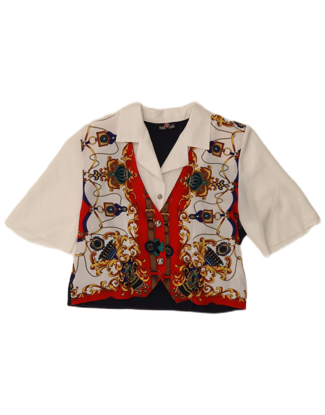 PARK LANE Γυναικείο πουκάμισο Crop Μπλούζα EU 38 Medium Πολύχρωμο Paisley