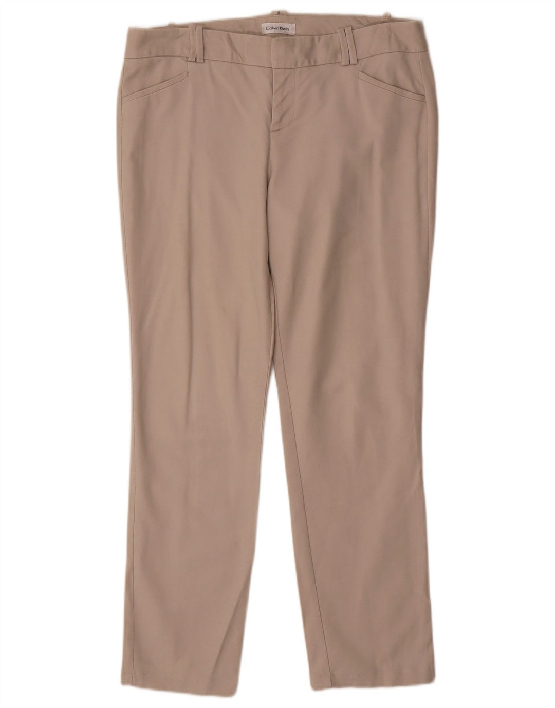 Γυναικείο ίσιο casual παντελόνι Calvin Klein US 8 Medium W32 L28 Beige