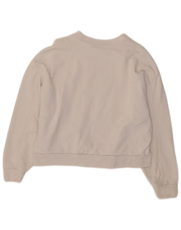 Levi's Γυναικεία Crop Graphic Φούτερ Jumper UK 10 Small White
