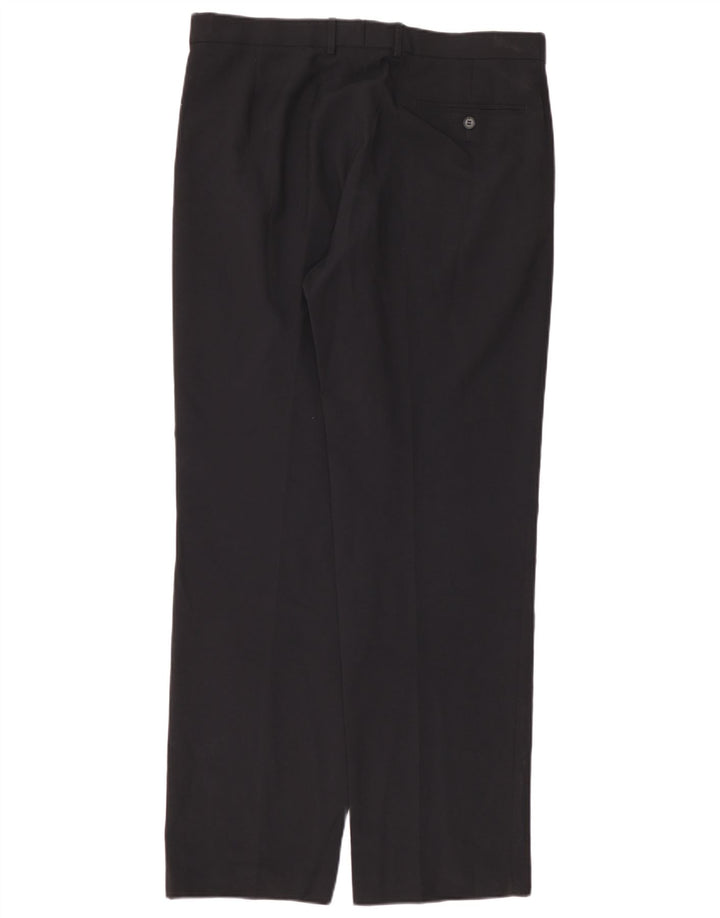 Ανδρικό ίσιο παντελόνι Marks & Spencer W36 L33 Navy Blue Polyester