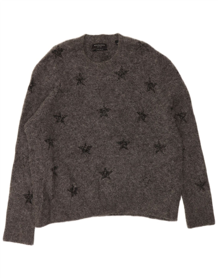 Γυναικείο πουλόβερ ALL SAINTS Crew Neck Jumper UK 20 2XL Grey Geometric