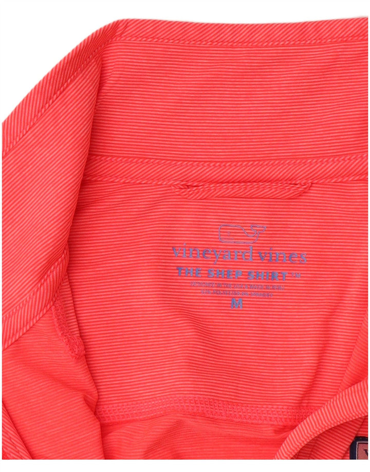 VINEYARD VINES Γυναικείο μπλουζάκι με φερμουάρ και μακρυμάνικο UK 14 μεσαίο ροζ ριγέ