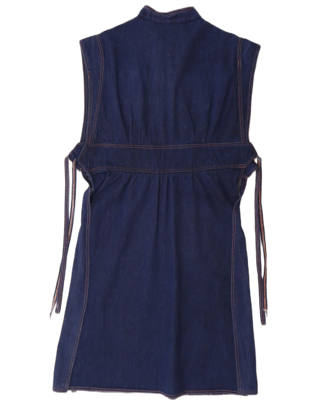 VINTAGE Γυναικείο Τζιν Φόρεμα UK 14 Medium Blue