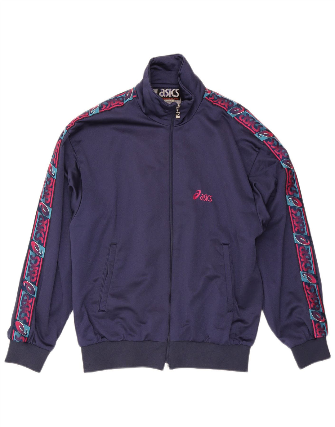 Ανδρική φόρμα γυμναστικής γραφικών ASICS Top Jacket IT 48 Medium Navy Blue Polyamide