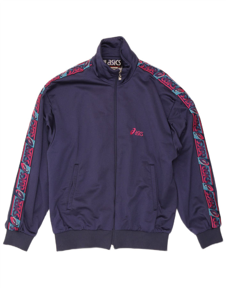 Ανδρική φόρμα γυμναστικής γραφικών ASICS Top Jacket IT 48 Medium Navy Blue Polyamide