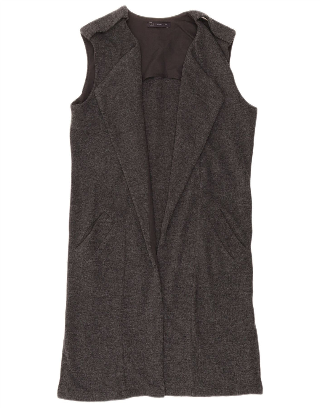 MARKS & SPENCER Γυναικείο Αμάνικο Ζακέτα UK 8 Small Grey