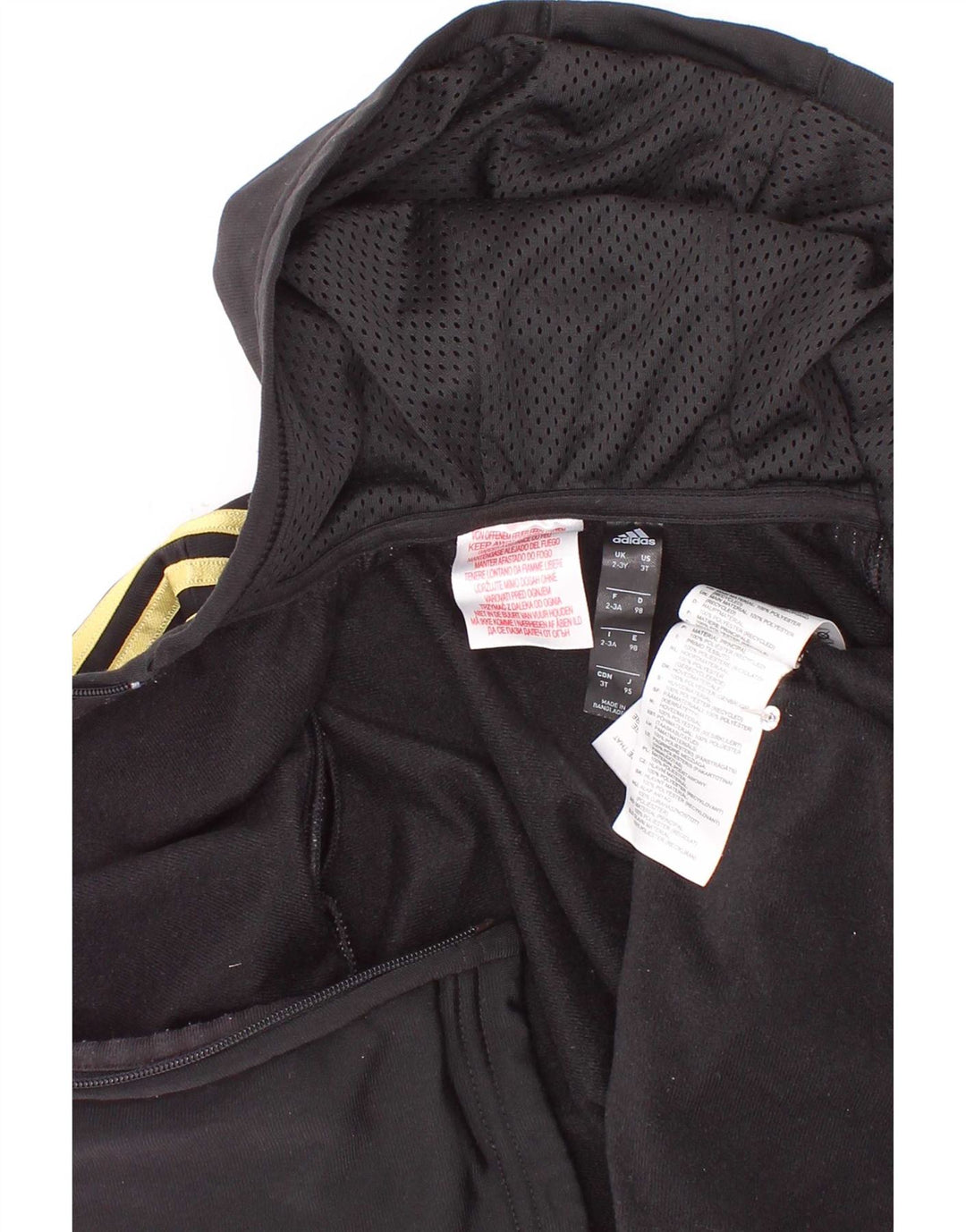 Adidas Boys Zip Hoodie πουλόβερ 2-3 ετών Μαύρο Πολυεστέρα