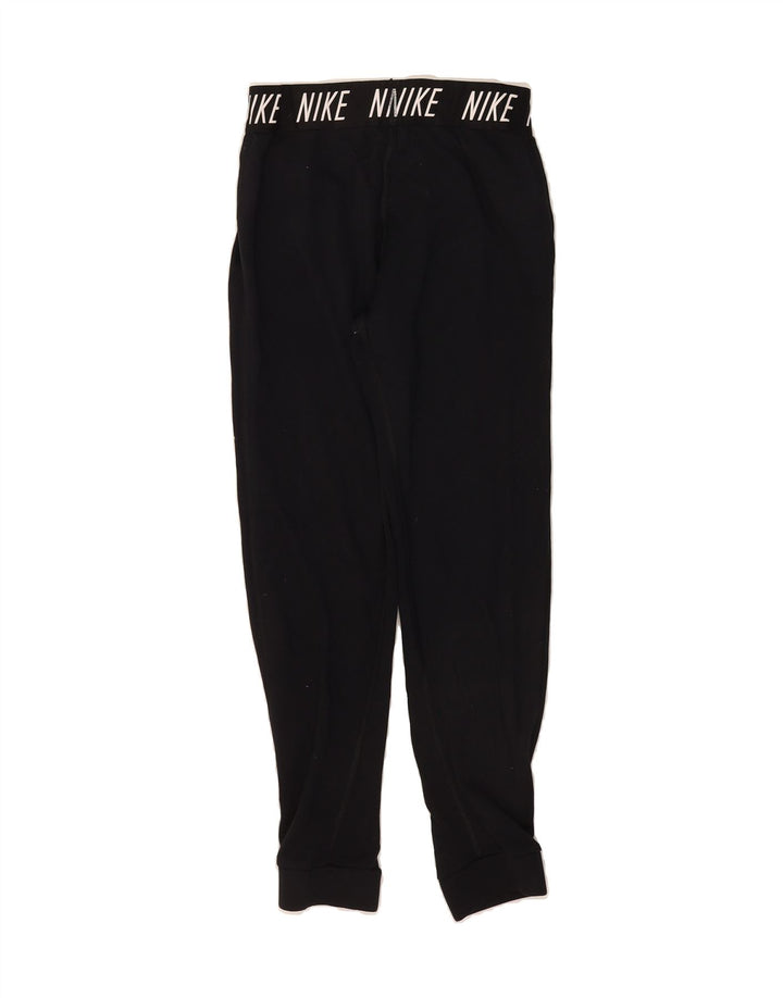 NIKE Womens Graphic Leggings UK 12 Medium  Black Polyester Vintage Nike and Second-Hand Nike from Messina Hembry 