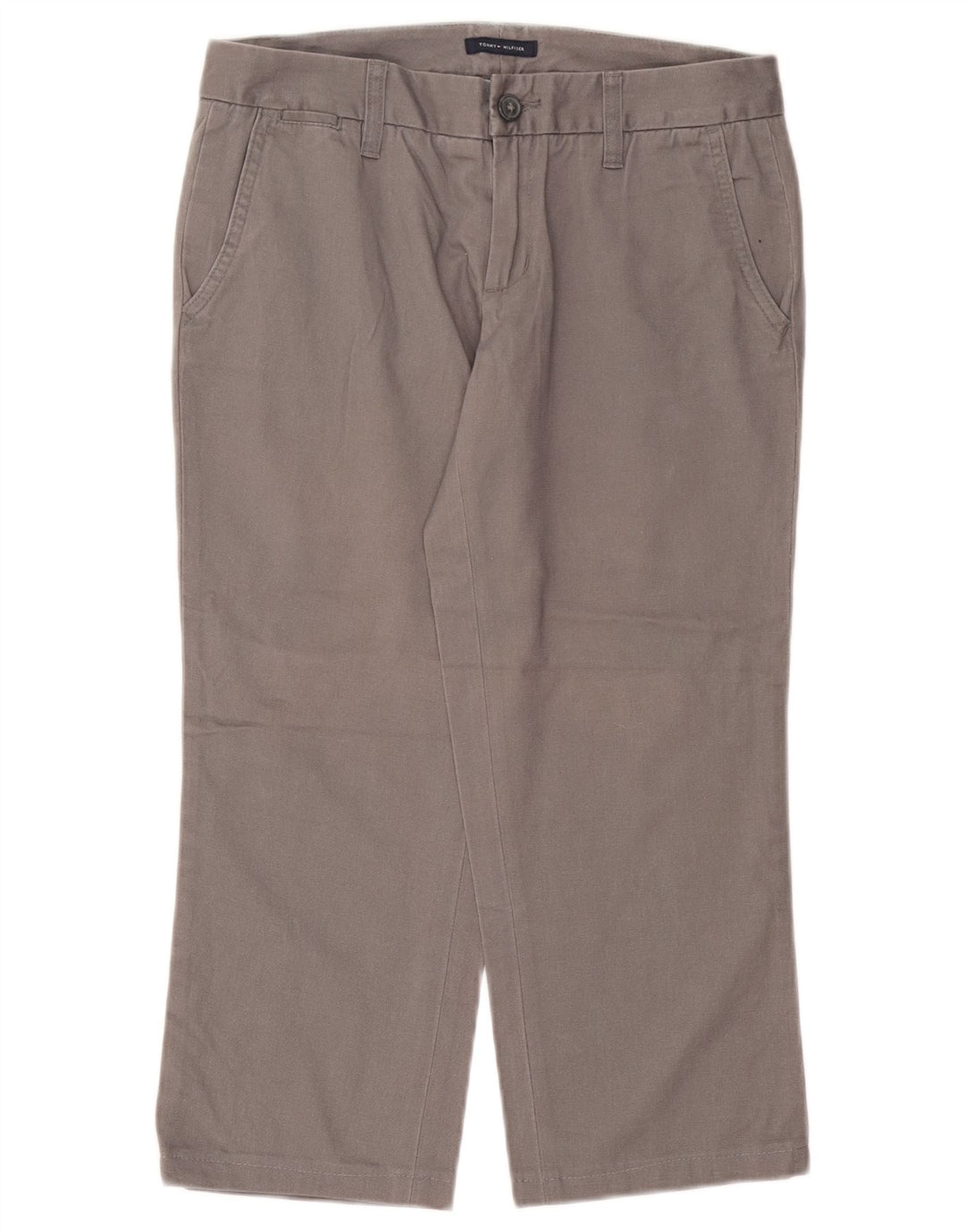 TOMMY HILFIGER Γυναικείο ίσιο κομμένο παντελόνι US 4 Small W25 L22 Grey