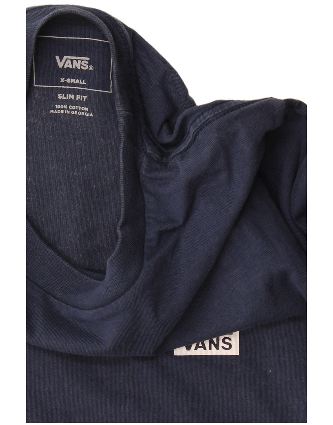 Γραφικό T-Shirt Ανδρικό VANS Slim Fit Top XS Navy Blue Cotton