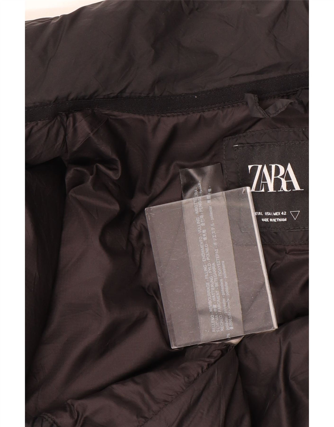 Zara Ανδρικό μπουφάν UK 40 Large Black Polyester