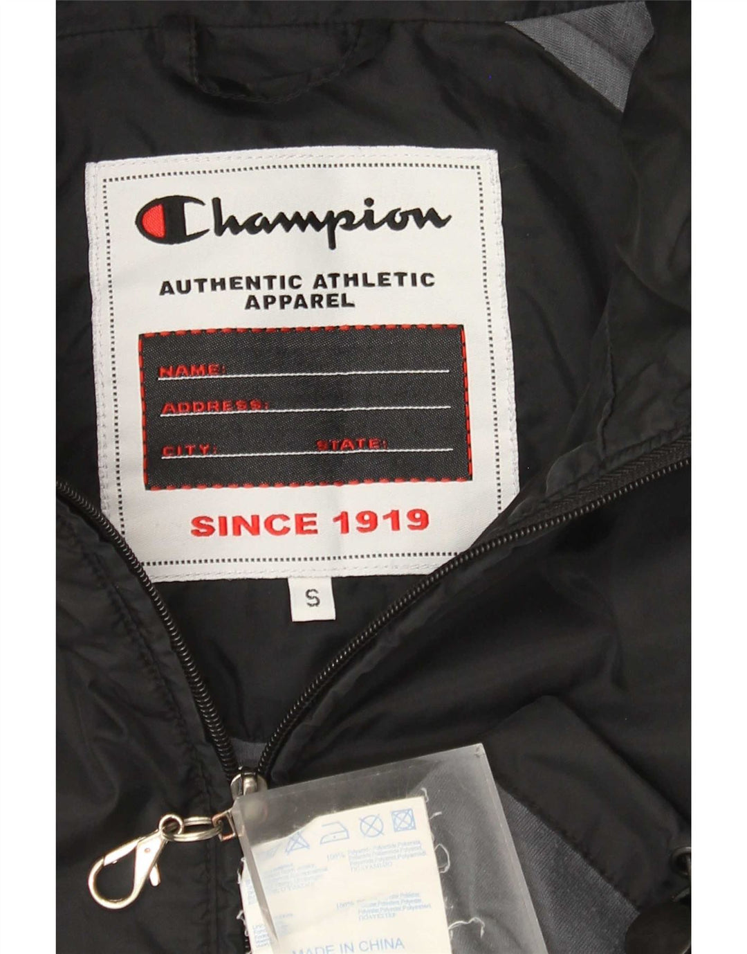 Champion Ανδρικό μπουφάν βροχής με κουκούλα UK 36 Small Black Polyamide