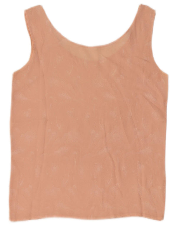 Vintage γυναικεία αμάνικη μπλούζα τοπ UK 4 XS Pink Tie Dye