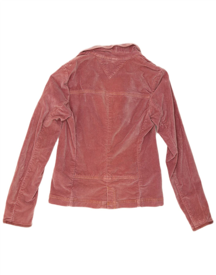 Tommy Hilfiger Γυναικείο βελούδινο σακάκι με 3 κουμπιά UK 12 Medium Pink