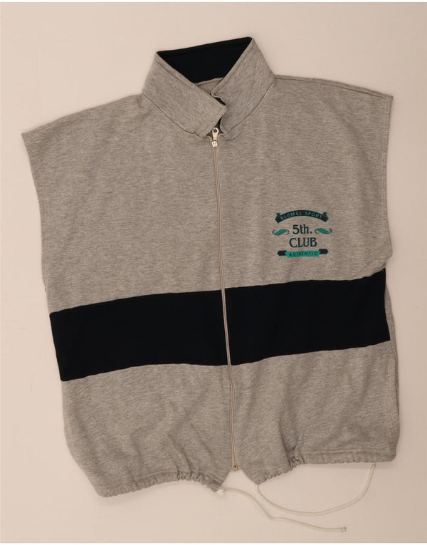 Vintage ανδρική αμάνικη αθλητική φόρμα Top Jacket XL Grey Colourblock