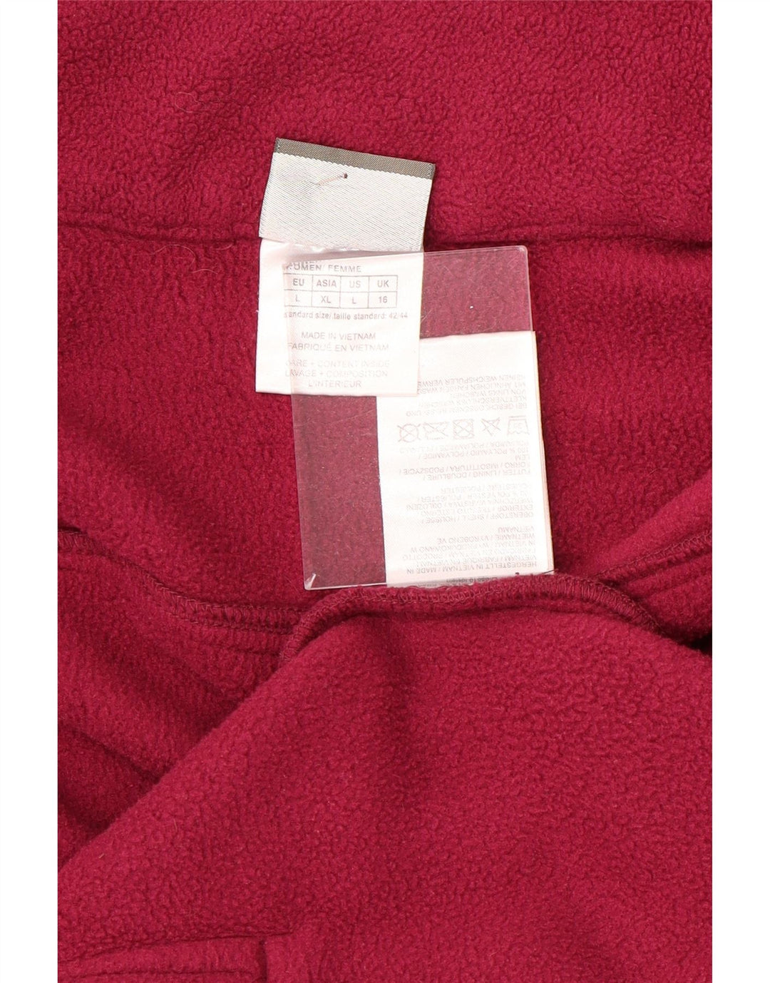 JACK WOLFSKIN Γυναικείο Fleece Jacket UK 16 μεγάλο ροζ πολυεστέρας