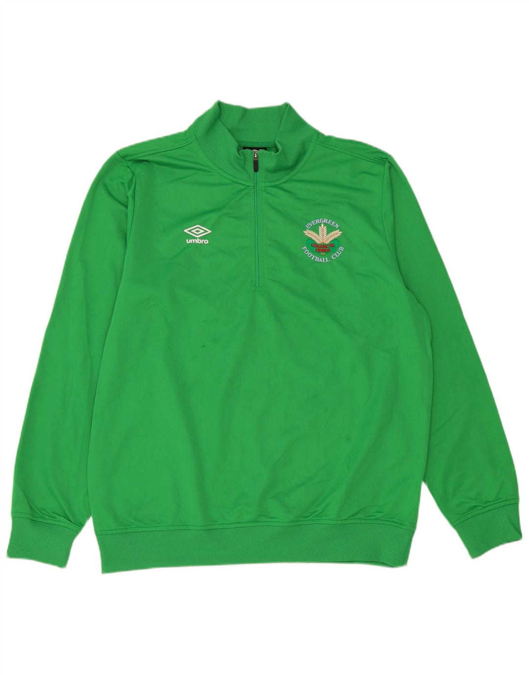 Ανδρικό φούτερ με γραφικό φερμουάρ Umbro Jumper με μεγάλο πράσινο πολυεστέρα