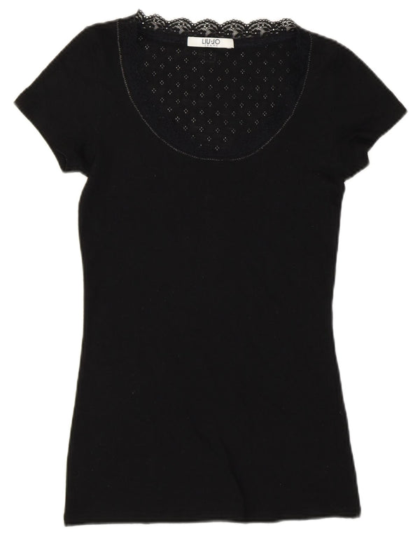 Liu Jo Γυναικείο T-Shirt Top UK 8 Small Black
