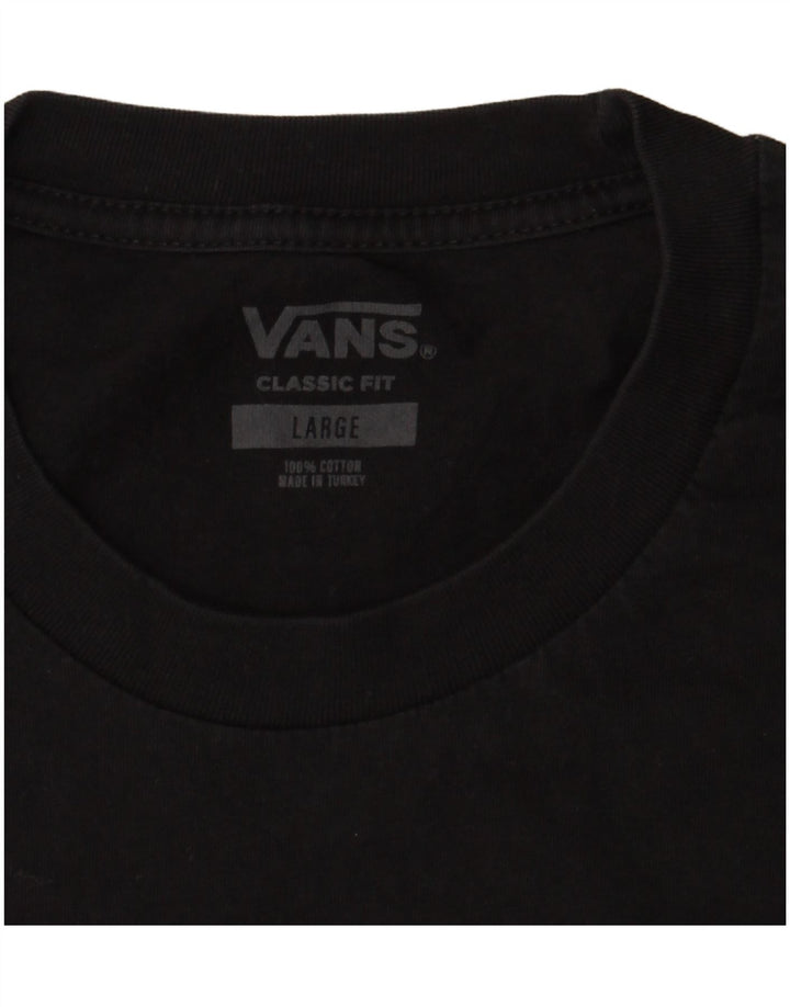 Ανδρικό T-Shirt Vans Classic Fit Top μεγάλο μαύρο βαμβακερό