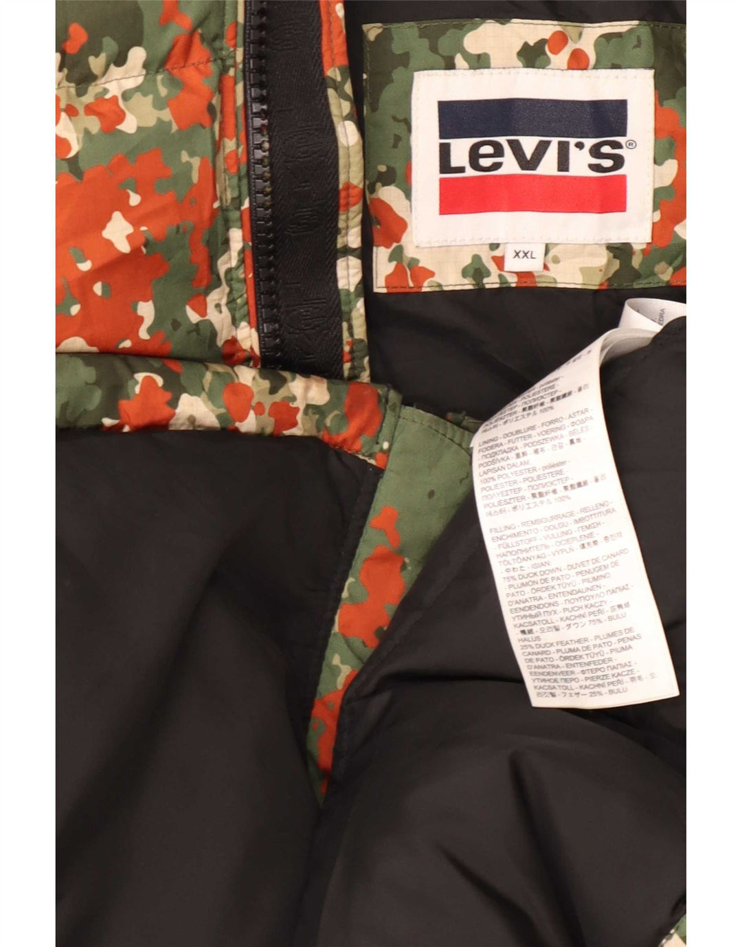 Levi's Ανδρικό μπουφάν με επένδυση UK 44 2XL Πολύχρωμο Πολυεστέρας Καμουφλάζ