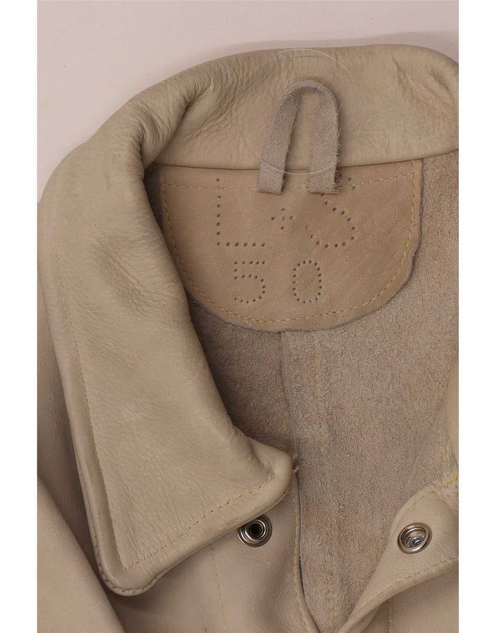 Vintage Ανδρικό Suede Jacket IT 50 Large Beige