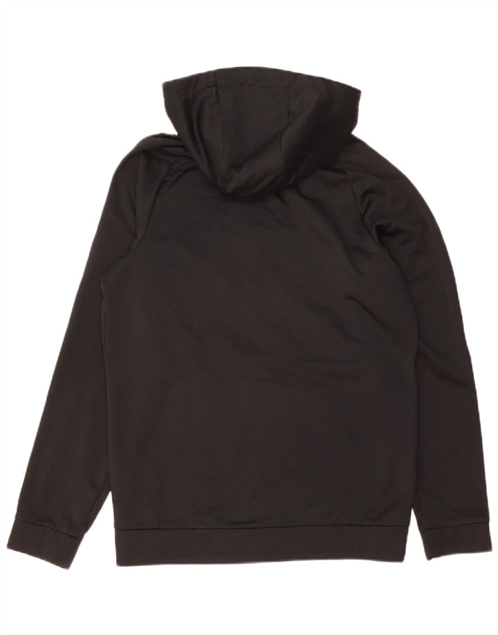 Ανδρικό πουλόβερ Nike με φερμουάρ Dri Fit με κουκούλα από μικρό μαύρο πολυεστέρα