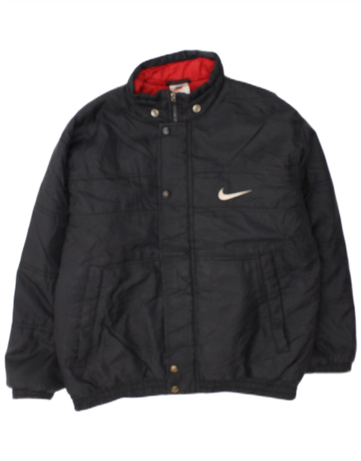 Μπουφάν Nike Boys Graphic με επένδυση 12-13 ετών, μεγάλο μαύρο νάιλον