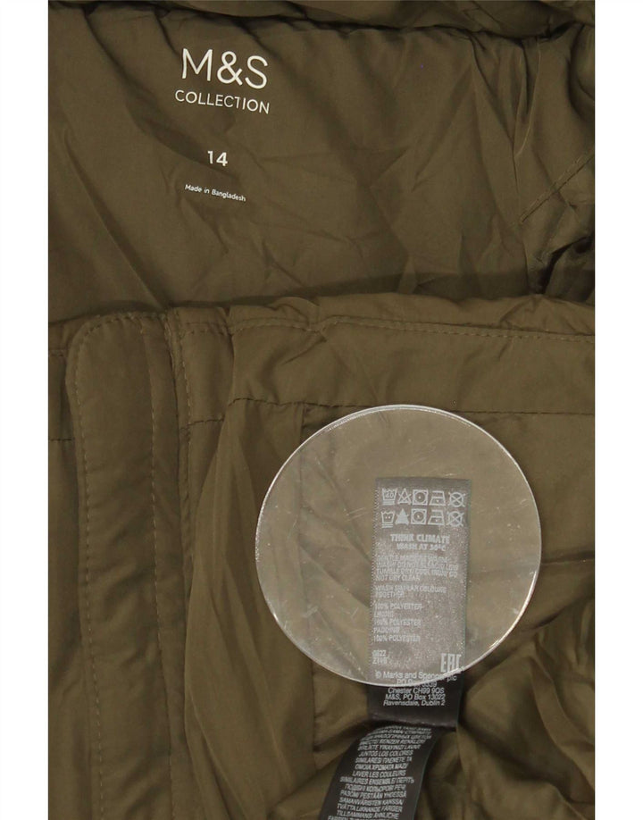 Marks & Spencer Γυναικείο μπουφάν UK 14 Large Khaki Polyester