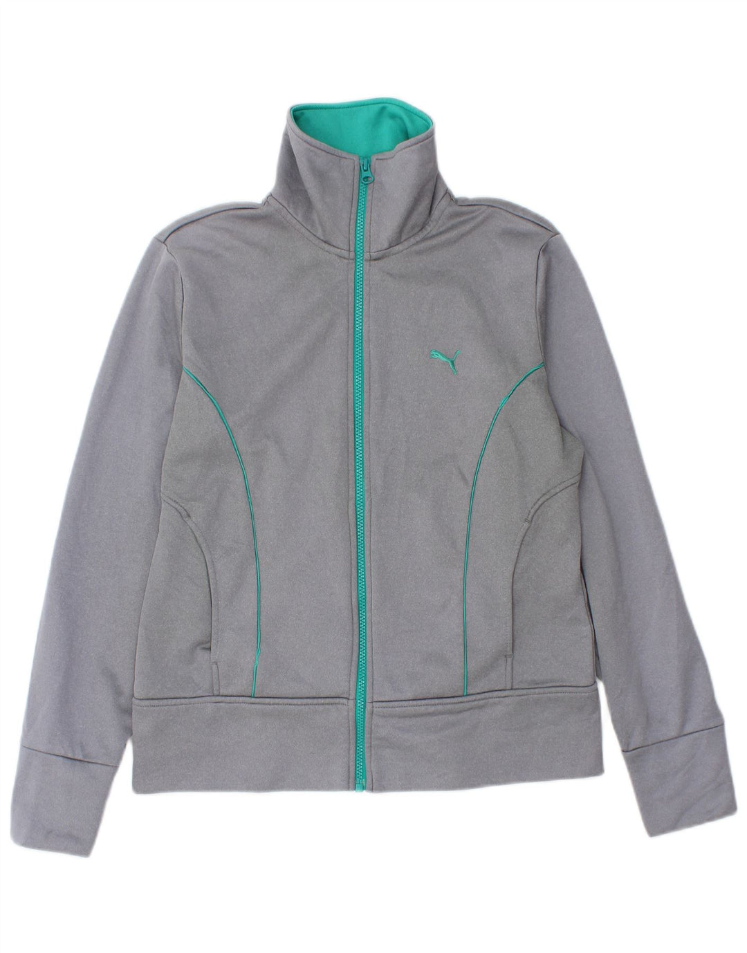 Γυναικεία αθλητική φόρμα PUMA Top Jacket UK 12 Medium Grey Polyester