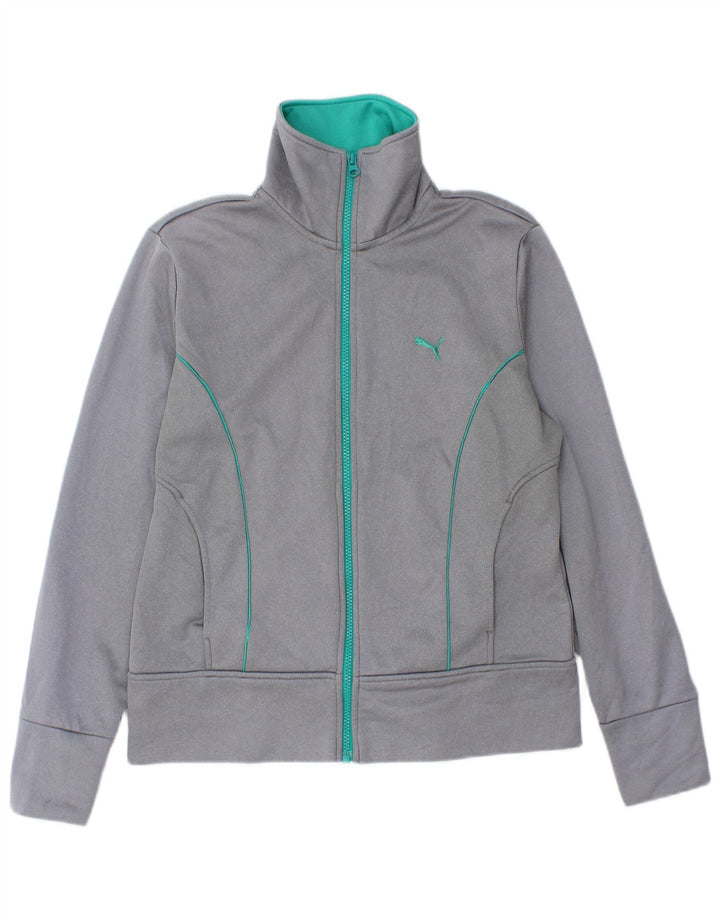 Γυναικεία αθλητική φόρμα PUMA Top Jacket UK 12 Medium Grey Polyester