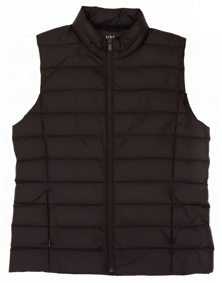 Marks & Spencer Γυναικεία padded Gilet UK 14 Medium Black Polyamide