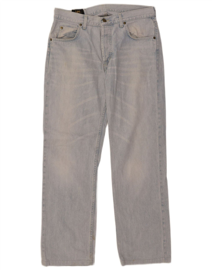 Lee Mens Straight Jeans W34 L30 Blue Cotton