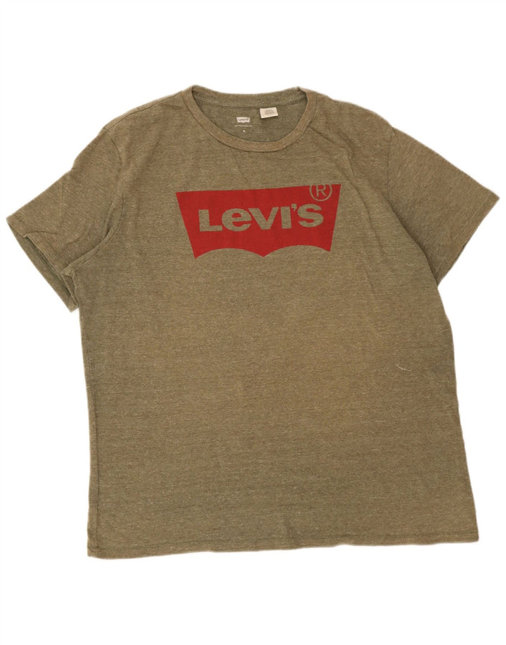 Ανδρικό γραφικό T-Shirt Levi's Top XL Khaki Flecked
