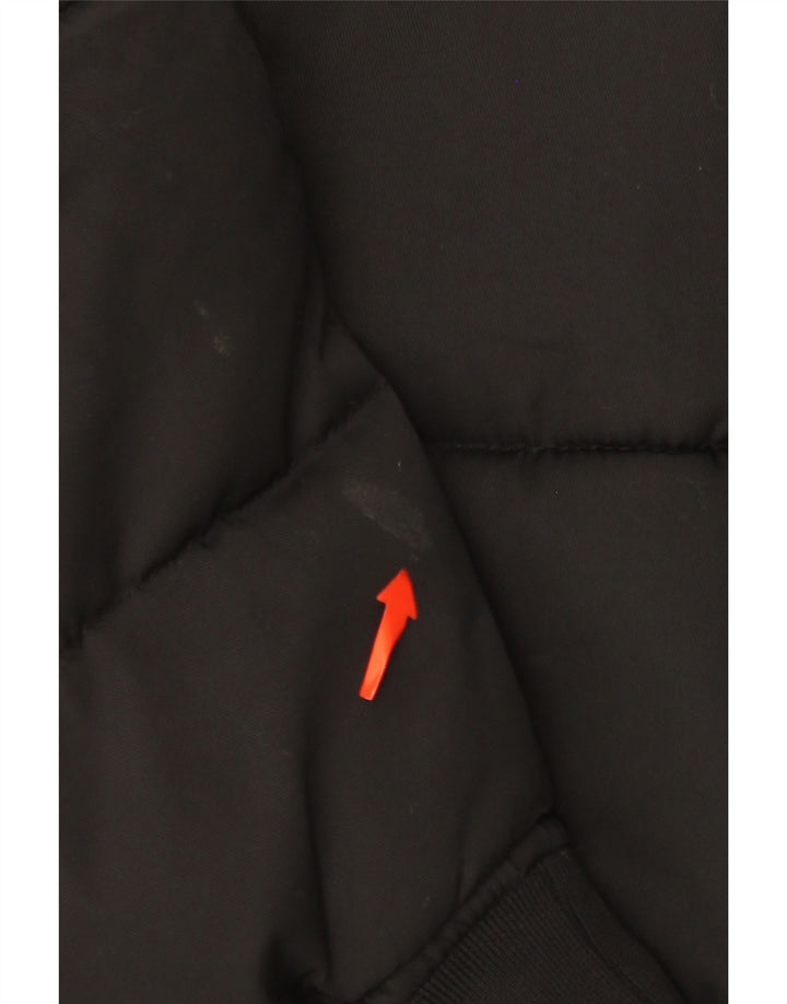 DKNY Girls Padded Jacket 11-12 Years XS Black Polyester