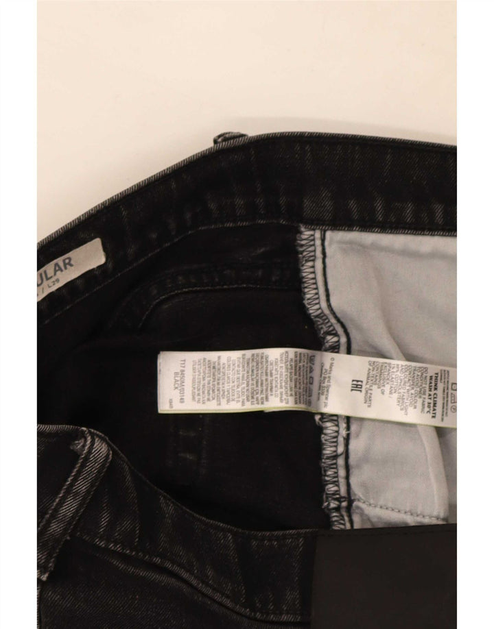 Ανδρικό τζιν ίσιο Marks & Spencer W36 L27 Μαύρο βαμβακερό