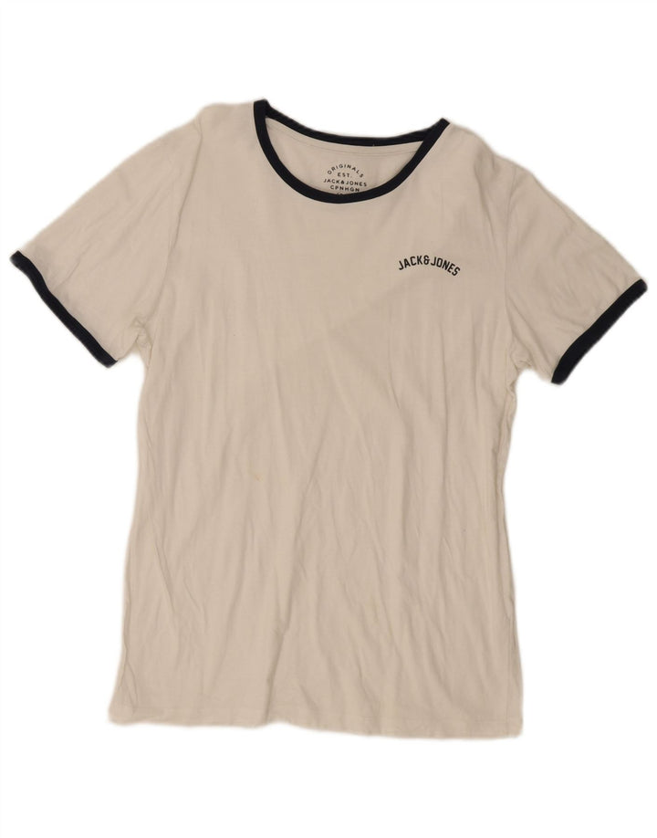 Jack & Jones Ανδρικό T-Shirt Top Small White