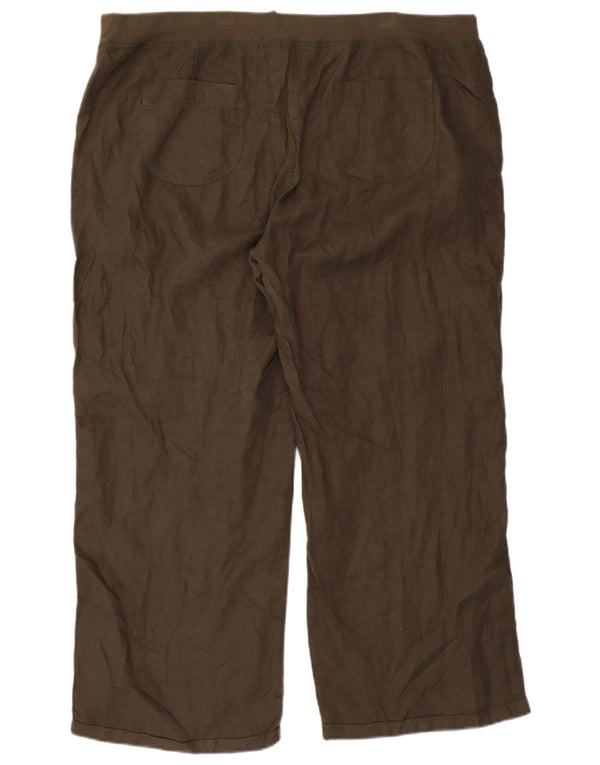 Marks & Spencer Γυναικείο ίσιο casual παντελόνι UK 20 2XL W40 L28 Khaki