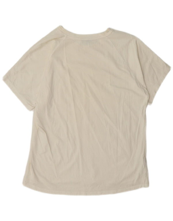 Massimo Dutti γυναικείο μπλουζάκι υπερμεγέθη τοπ UK 10 μικρό λευκό βαμβακερό