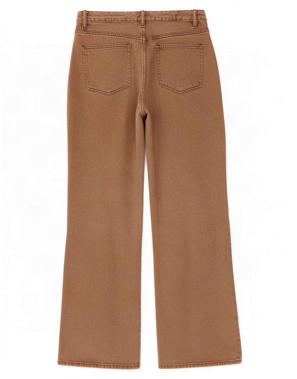 Zara Γυναικείο φαρδύ τζιν τζιν EU 44 XL W32 L31 Καφέ βαμβακερό