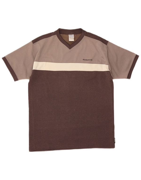 Ανδρικό T-Shirt Reebok Top Small Brown Colourblock