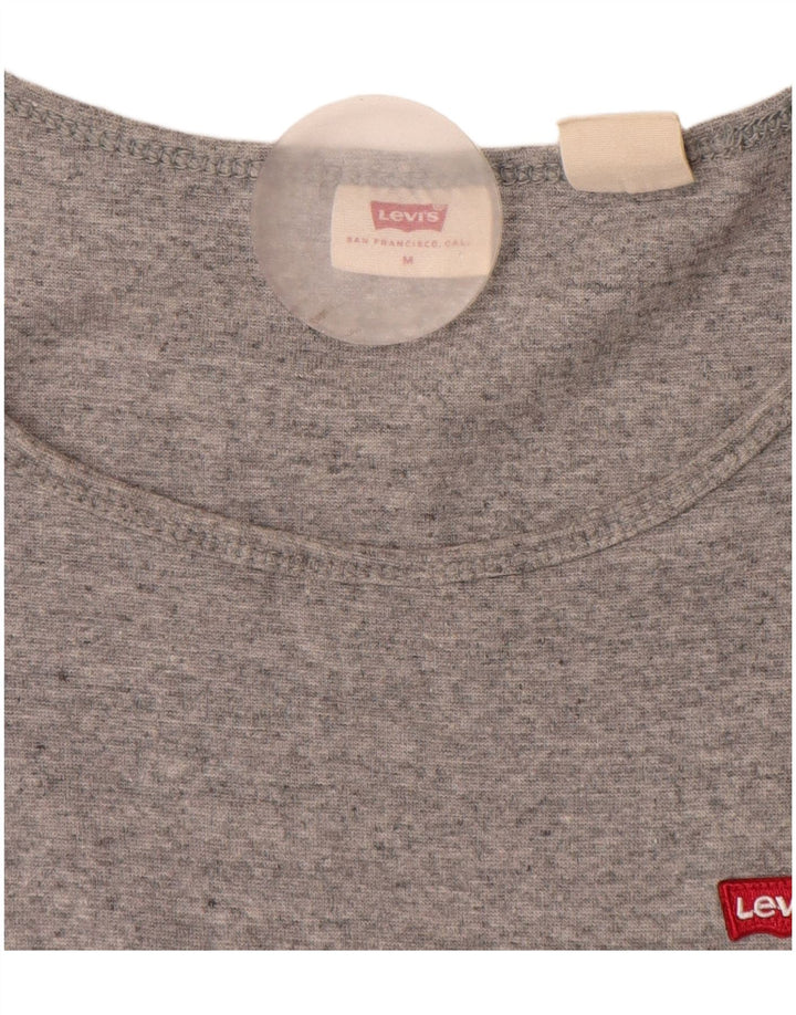 Γυναικείο T-Shirt Levi's Top UK 12 Βαμβακερό μεσαίο γκρι φλύκταινα