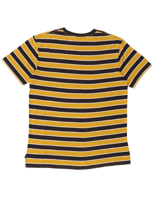 Ανδρικό T-Shirt Quiksilver Top XL Κίτρινο βαμβακερό ριγέ