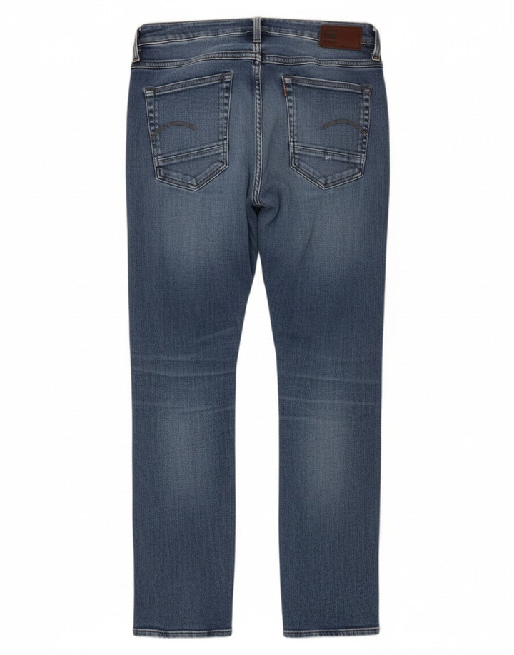 G-Star Womens Distressed Slim Jeans W24 L30 Blue Cotton