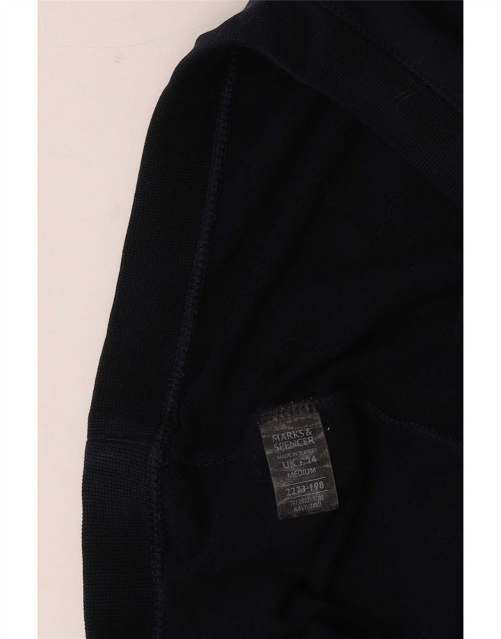 Marks & Spencer Γυναικεία φόρμα παντελόνι UK 14 Medium Navy Blue Cotton