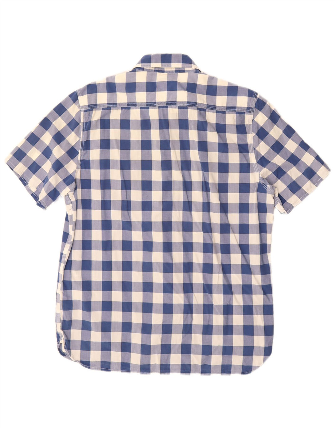 Ανδρικό κοντομάνικο πουκάμισο Levi's Standard Fit, μεσαίο μπλε βαμβακερό Gingham