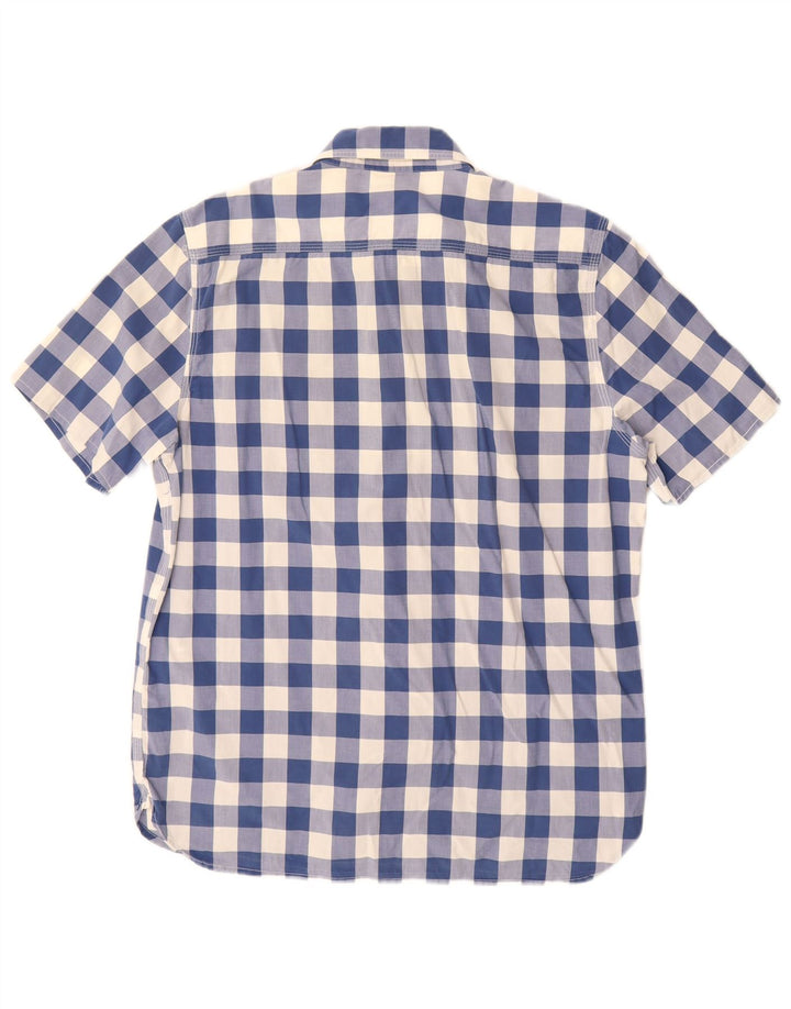 Ανδρικό κοντομάνικο πουκάμισο Levi's Standard Fit, μεσαίο μπλε βαμβακερό Gingham
