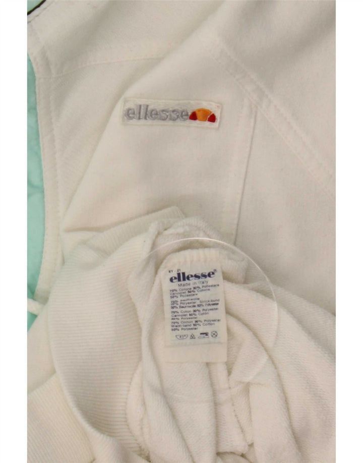 Ανδρικό φούτερ με λαιμόκοψη Ellesse Jumper σε μεγάλο λευκό χρώμα, βαμβακερό